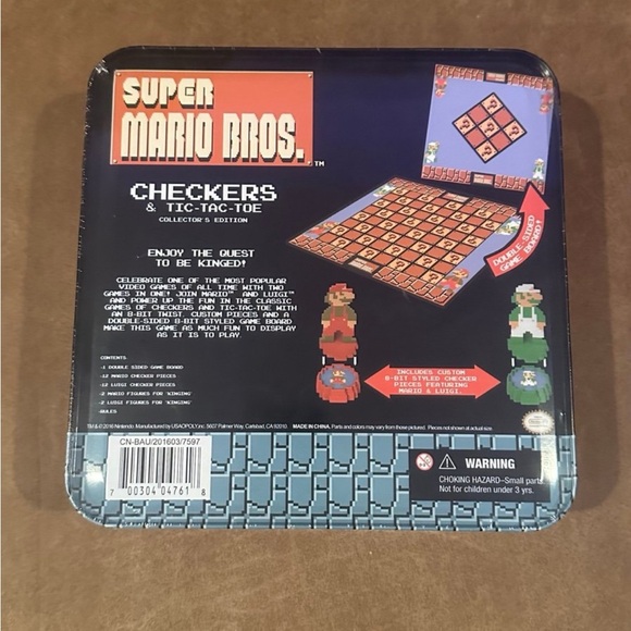Super Mario Bros Checkers & Tic-Tac-Toe - Picture 2 of 3